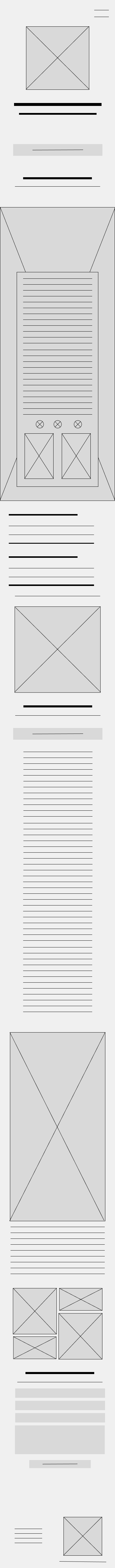 a wireframe of a website design, all elements of the design in lines, squares, and greyscale